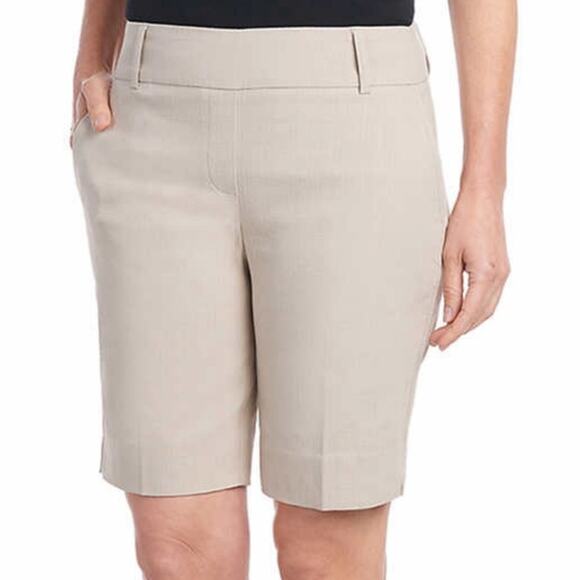 Hilary Radley Pants - Hilary Radley Ladies' Bermuda sand classic mid rise 9" Shorts Size XL